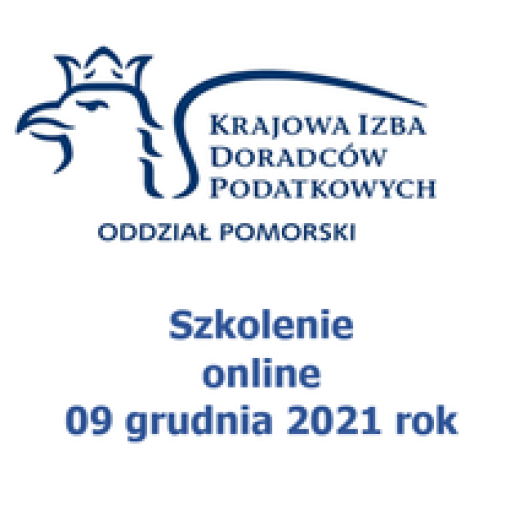 Zaproszenie na szkolenie online 09 grudnia 2021 rok