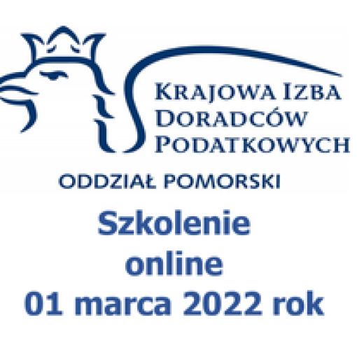 Zaproszenie na szkolenie online 01 marca 2022 rok