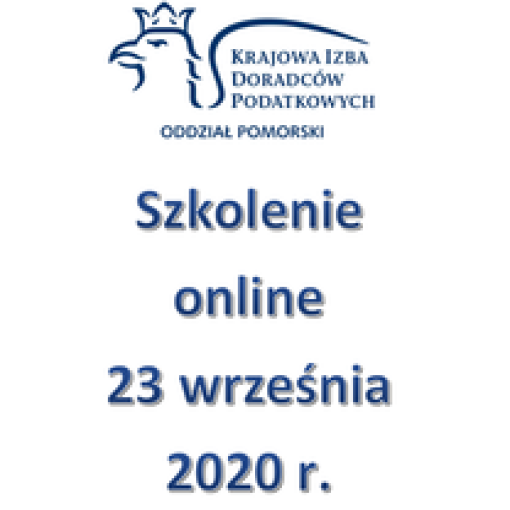 Szkolenie Online - 23 września 2020 r.